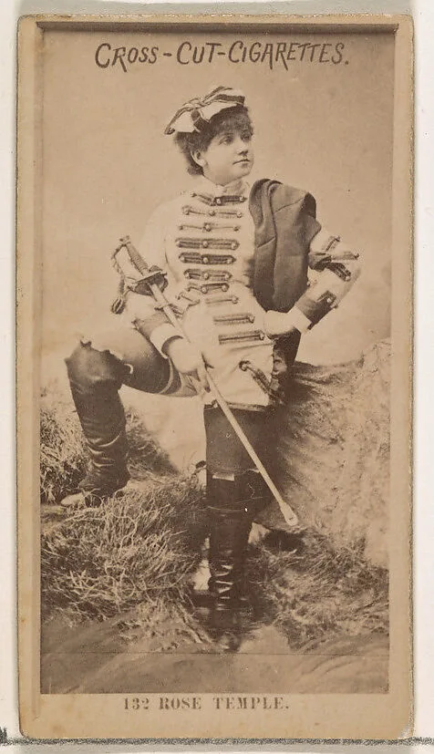 Card Number 132, Rose Temple, from the Actors and Actresses series (N145-2) issued by Duke Sons & Co. to promote Cross Cut Cigarettes — W. Duke, Sons & Co.