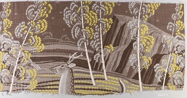 "Deer Season" Textile Sample — Rockwell Kent|Bloomcraft Inc.