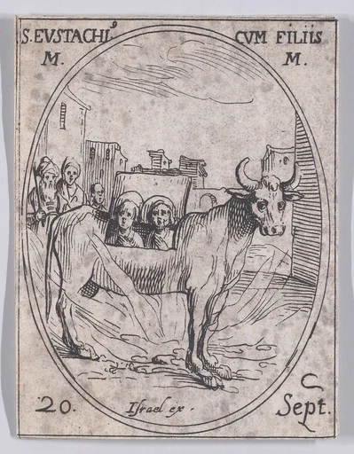 S. Eustache et Ses Enfants (St. Eustace and His Children), September 20th, from "Les Images De Tous Les Saincts et Saintes de L'Année" (Images of All of the Saints and Religious Events of the Year)