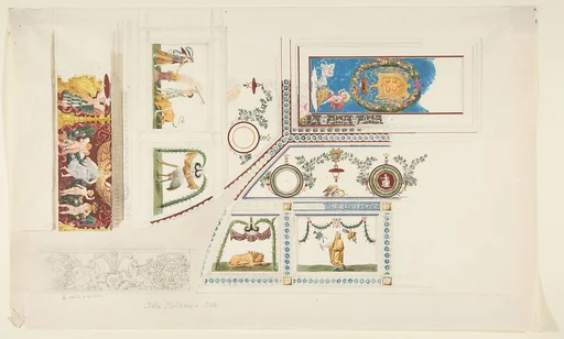 Ceiling, Cove, and Wall Decorations of the "Guilio Romano" Room, Villa Madama