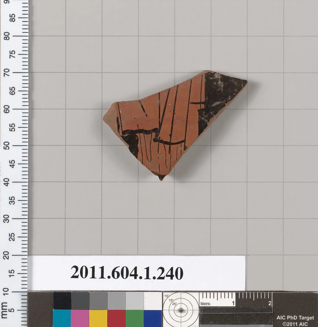 Terracotta fragment of a kylix (drinking cup) — Angular Painter