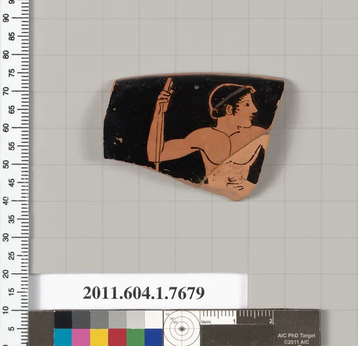 Terracotta rim fragment of a kylix (drinking cup)