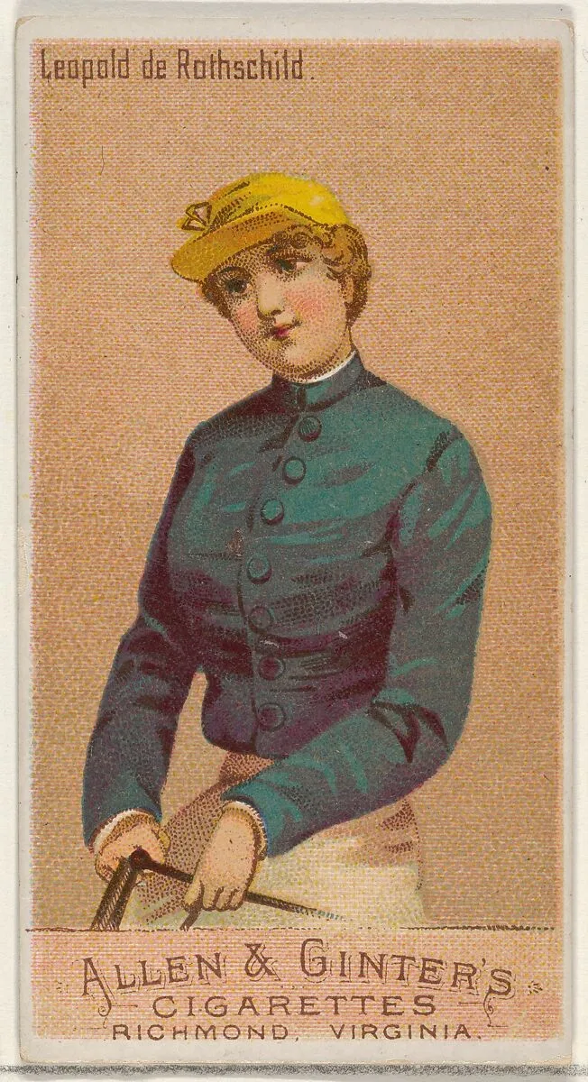 Leopold de Rothschild, from the Racing Colors of the World series (N22a) for Allen & Ginter Cigarettes — Allen & Ginter