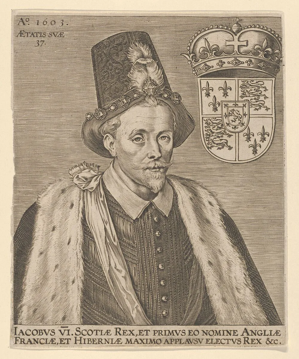 James VI, King of Scotland — Pieter de Jode I|James I, King of England, Scotland and Ireland