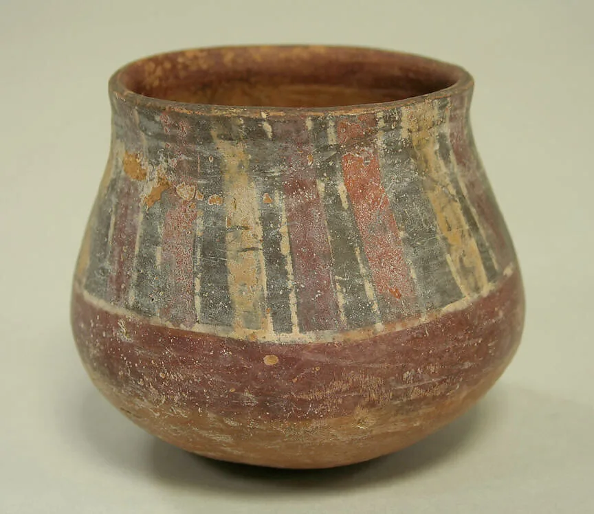 Painted jar with stripes — Unknown