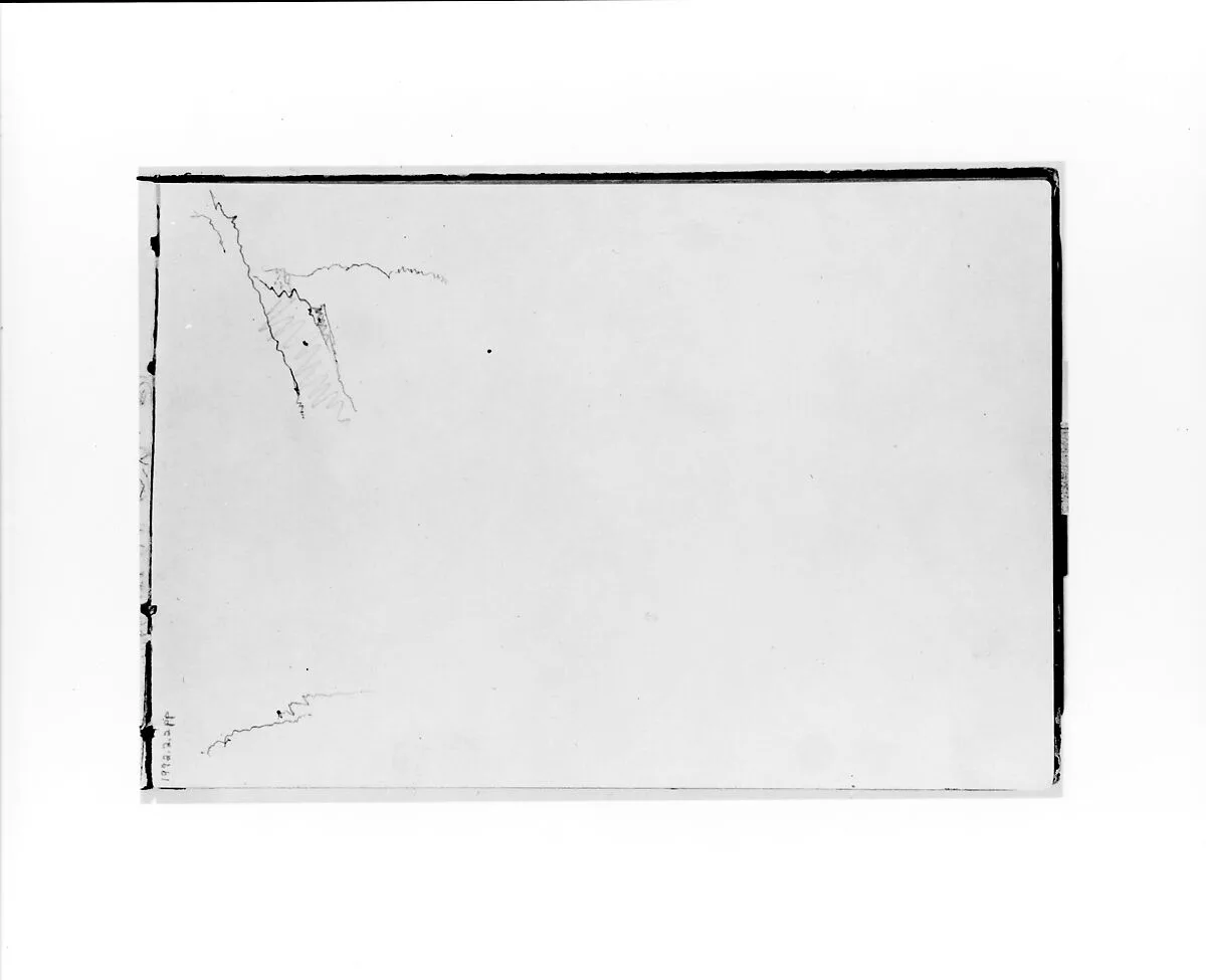 Outline Sketch of a Mountainside (from Sketchbook X) — William Trost Richards