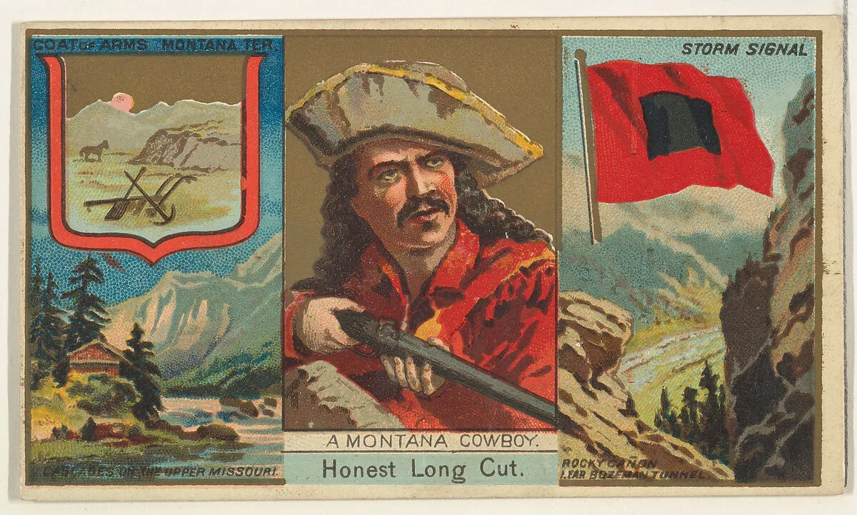 A Montana Cowboy, from "Governors, Arms, Etc." series (N133-1), issued by Duke Sons & Co. — W. Duke, Sons & Co.