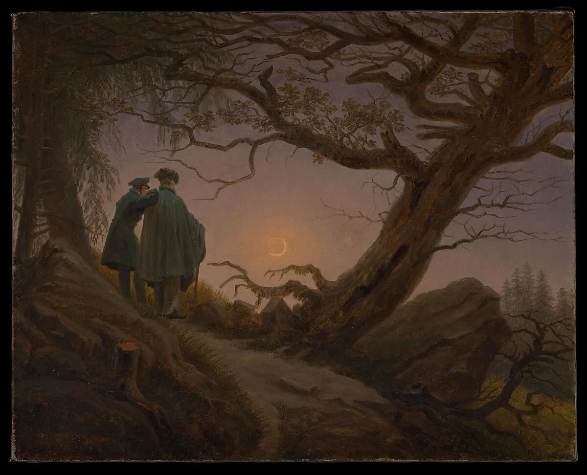 Two Men Contemplating the Moon — Caspar David Friedrich