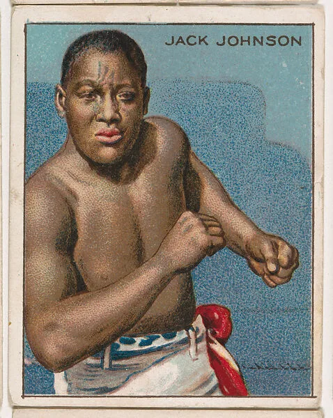 Jack Johnson, from the Champion Pugilists series (T219), issued by Mecca and Hassan Cigarettes — Mecca Cigarettes|Hassan Cigarettes