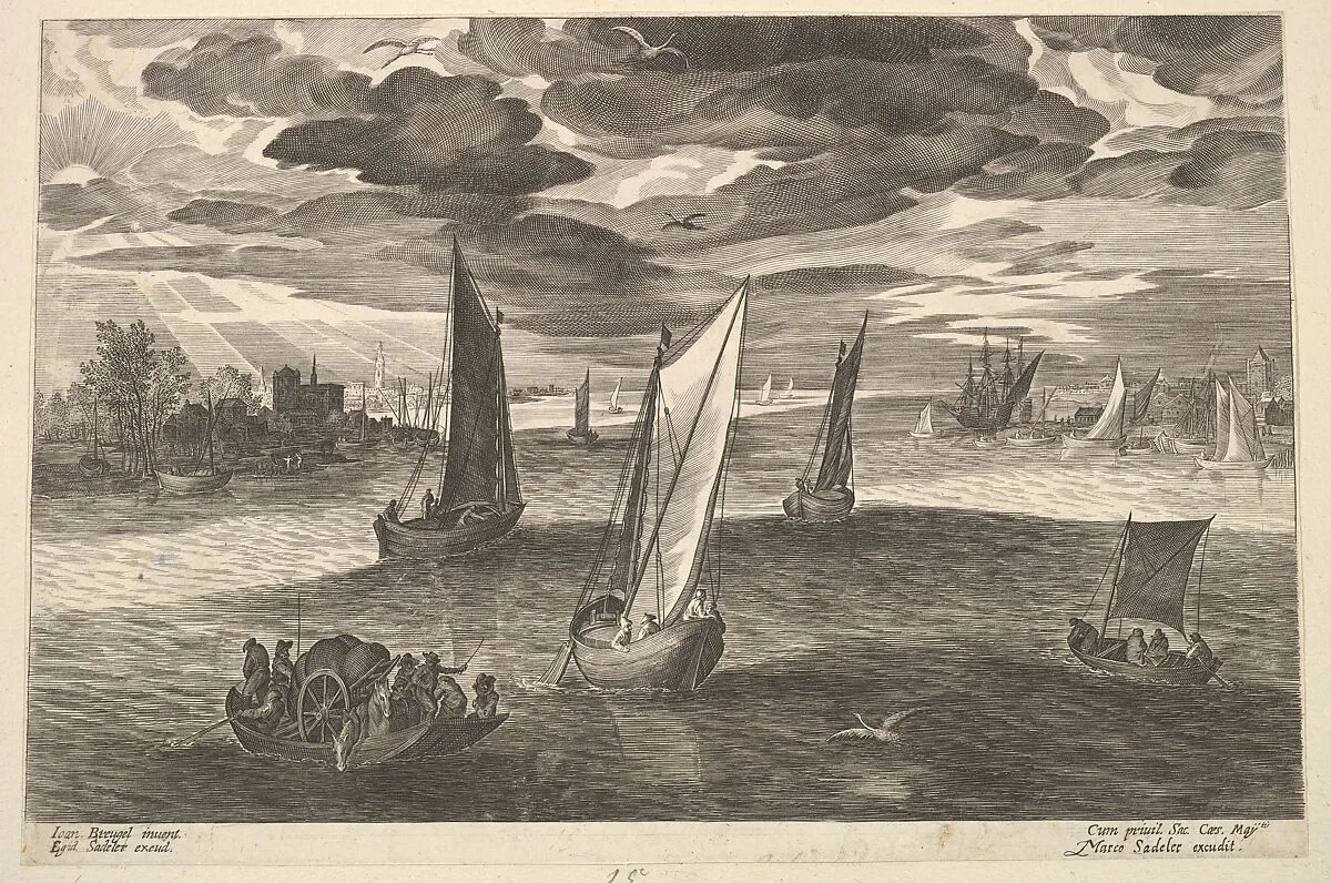 Riverscape with Boats — Aegidius Sadeler II|Jan Brueghel the Elder|Aegidius Sadeler II|Marcus Sadeler