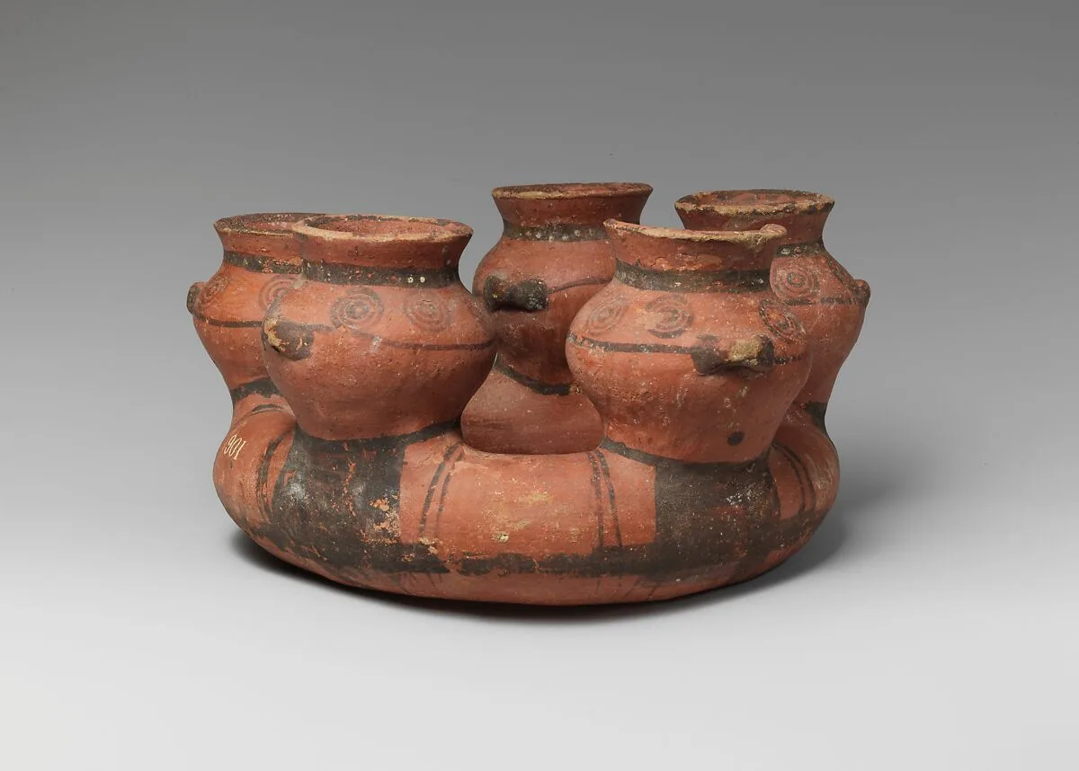 Terracotta kernos (vase for multiple offerings) — Unknown