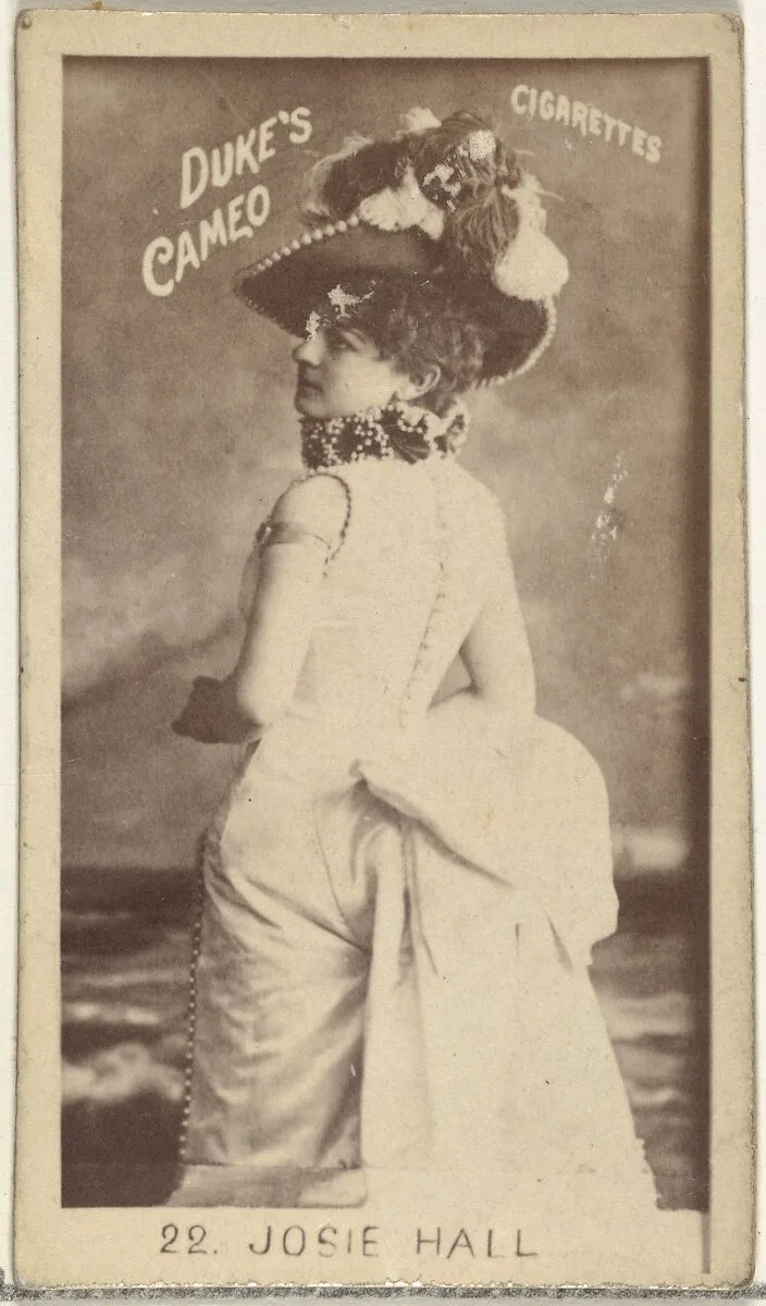 Card Number 22, Josie Hall, from the Actors and Actresses series (N145-4) issued by Duke Sons & Co. to promote Cameo Cigarettes — W. Duke, Sons & Co.