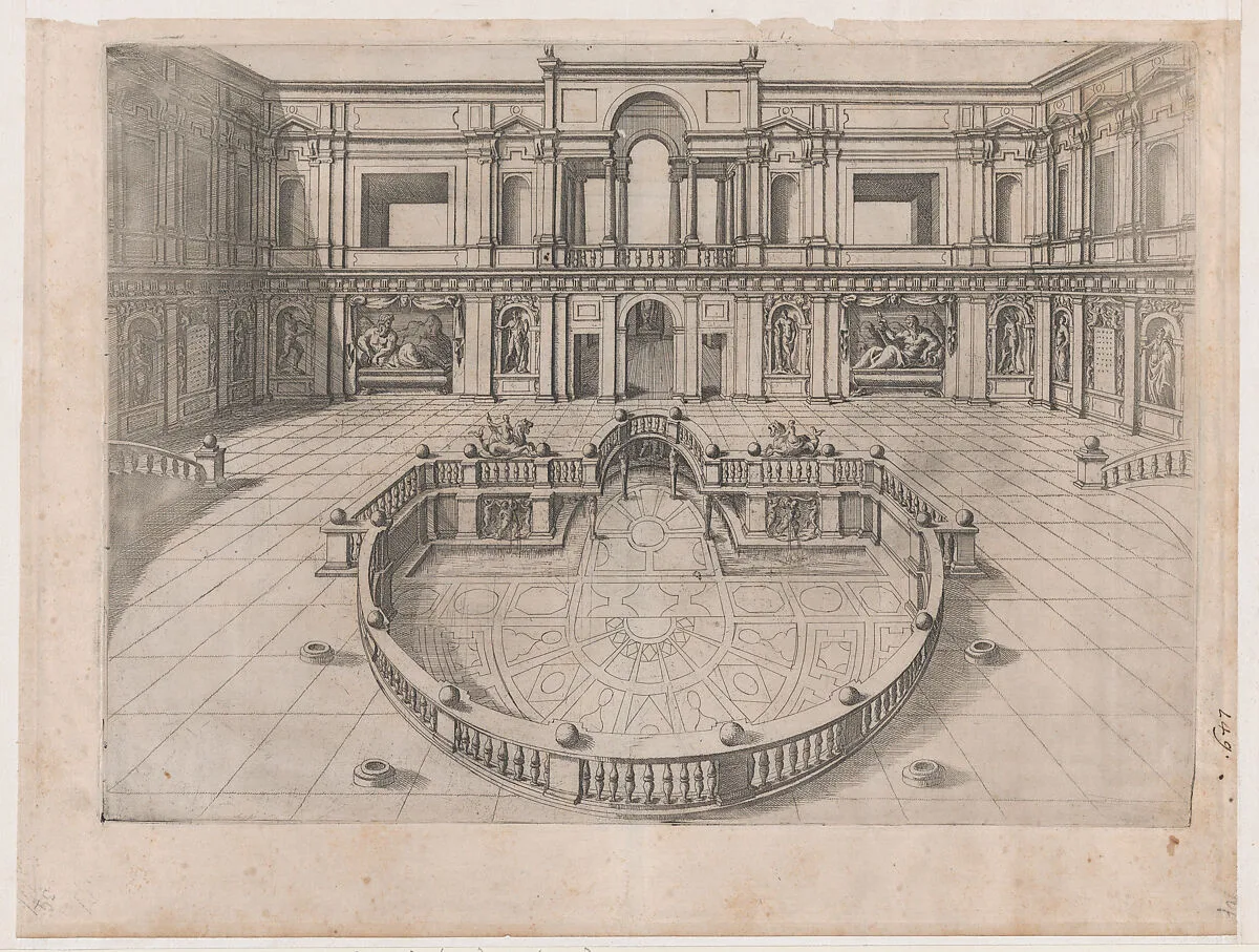 Speculum Romanae Magnificentiae: Great Hall within the Villa of Pope Julius — Anonymous