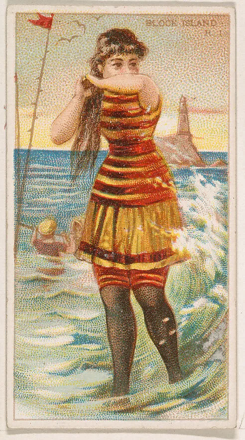 Block Island, Rhode Island, from the Surf Beauties series (N232), issued by Kinney Bros. — Kinney Brothers Tobacco Company