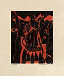 Untitled (Black And Red Faces) — John Murray Barton