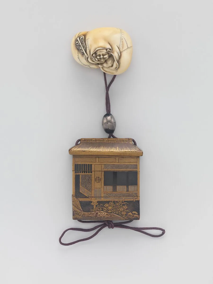 家屋形蒔絵印籠|Inrō in the Shape of a House — Unknown