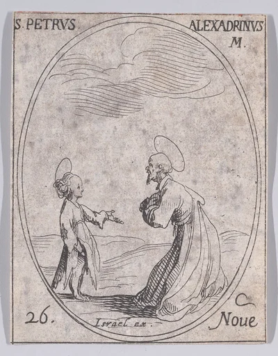 S. Pierre d'Alexandrie (St. Peter of Alexandria), November 26th, from "Les Images De Tous Les Saincts et Saintes de L'Année" (Images of All of the Saints and Religious Events of the Year)