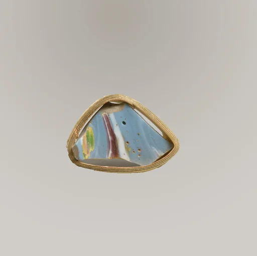 Glass mosaic dish fragment