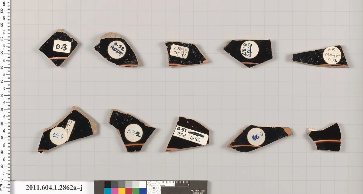 Terracotta fragments of kylikes (drinking cups) — Unknown