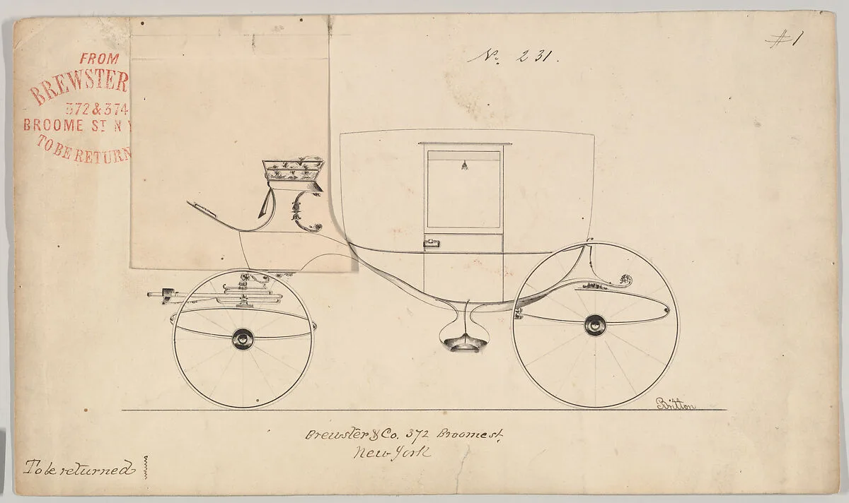 Design for Coach, no. 231 — Brewster & Co.|John W. Britton