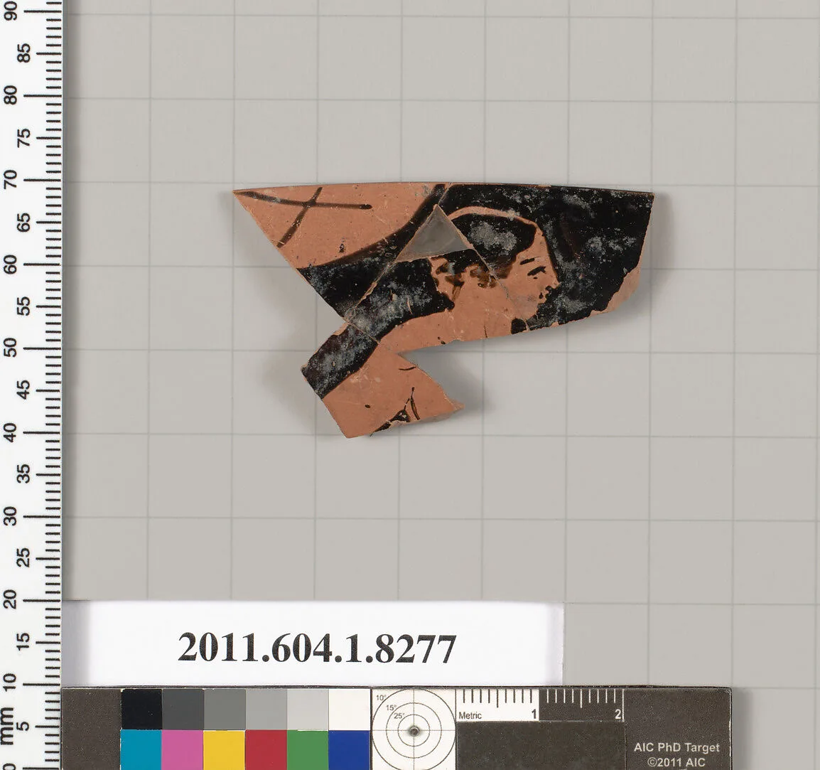 Terracotta rim fragment of a kylix (drinking cup) — Unknown