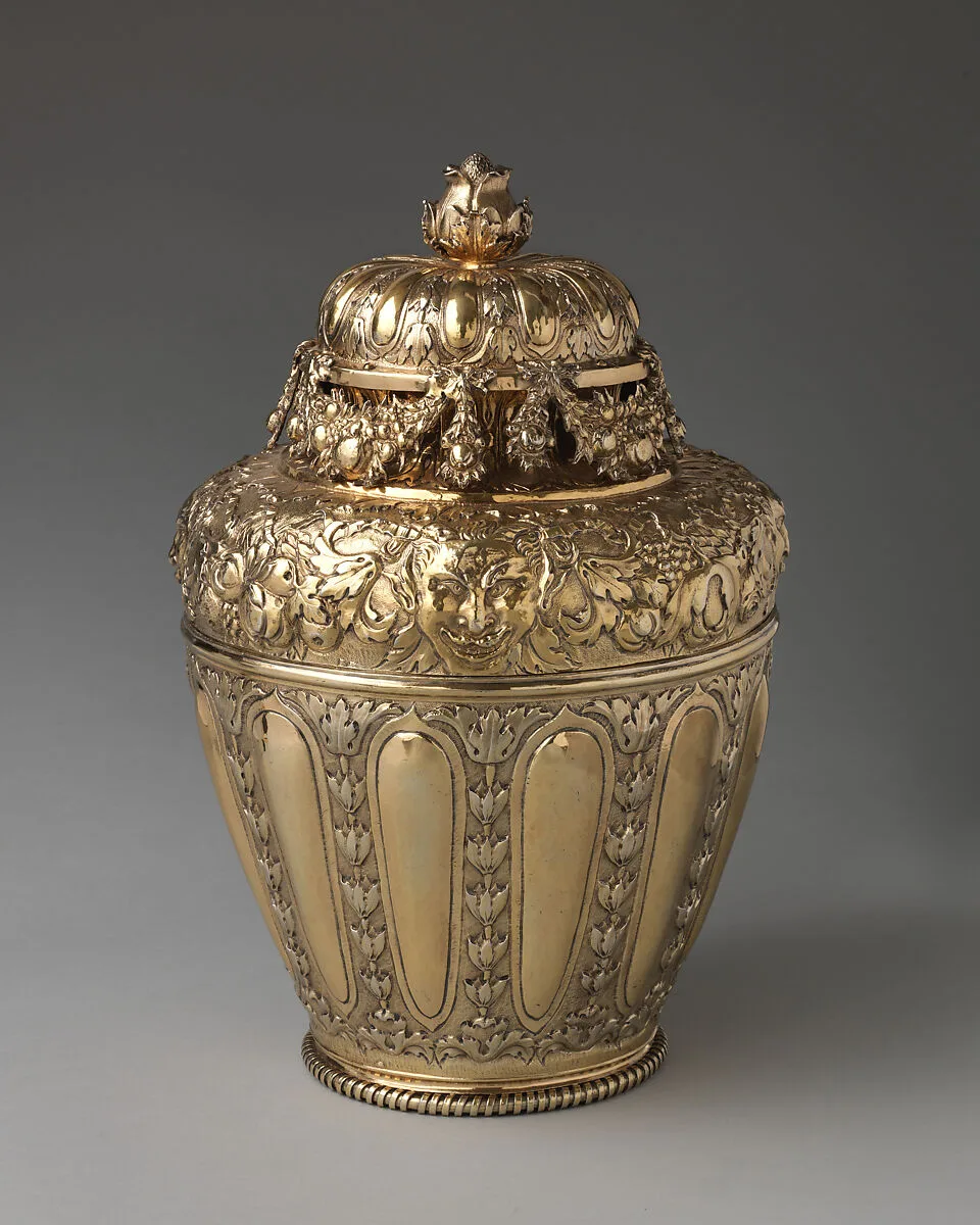 Vase with cover (one of a pair) — I H