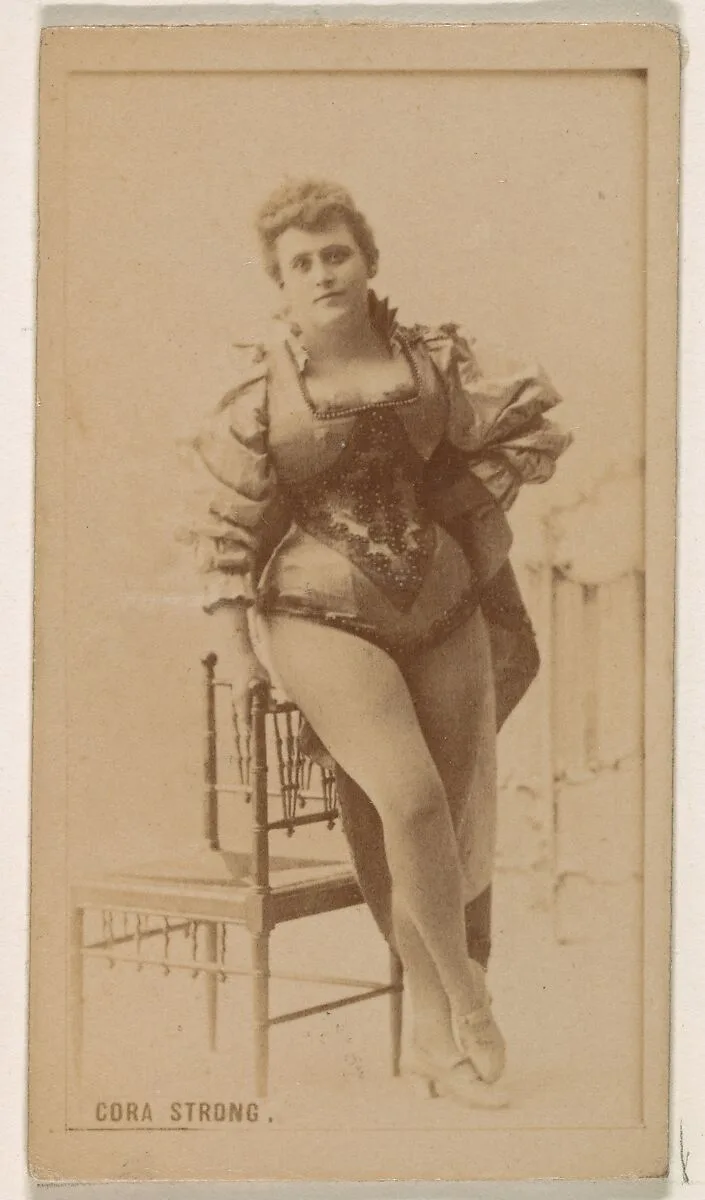Cora Strong, from the Actresses series (N245) issued by Kinney Brothers to promote Sweet Caporal Cigarettes — Kinney Brothers Tobacco Company