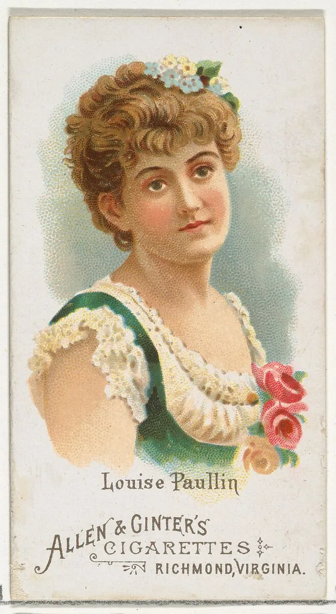 Louise Paullin, from World's Beauties, Series 1 (N26) for Allen & Ginter Cigarettes — Allen & Ginter