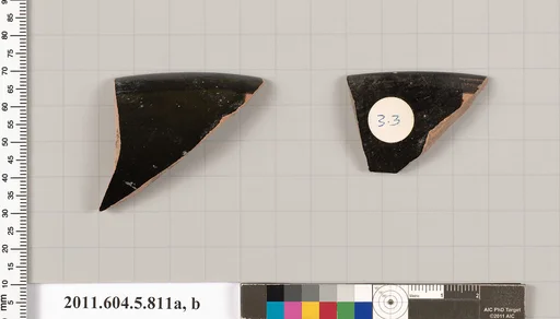 Terracotta rim fragments of kylikes (drinking cups)