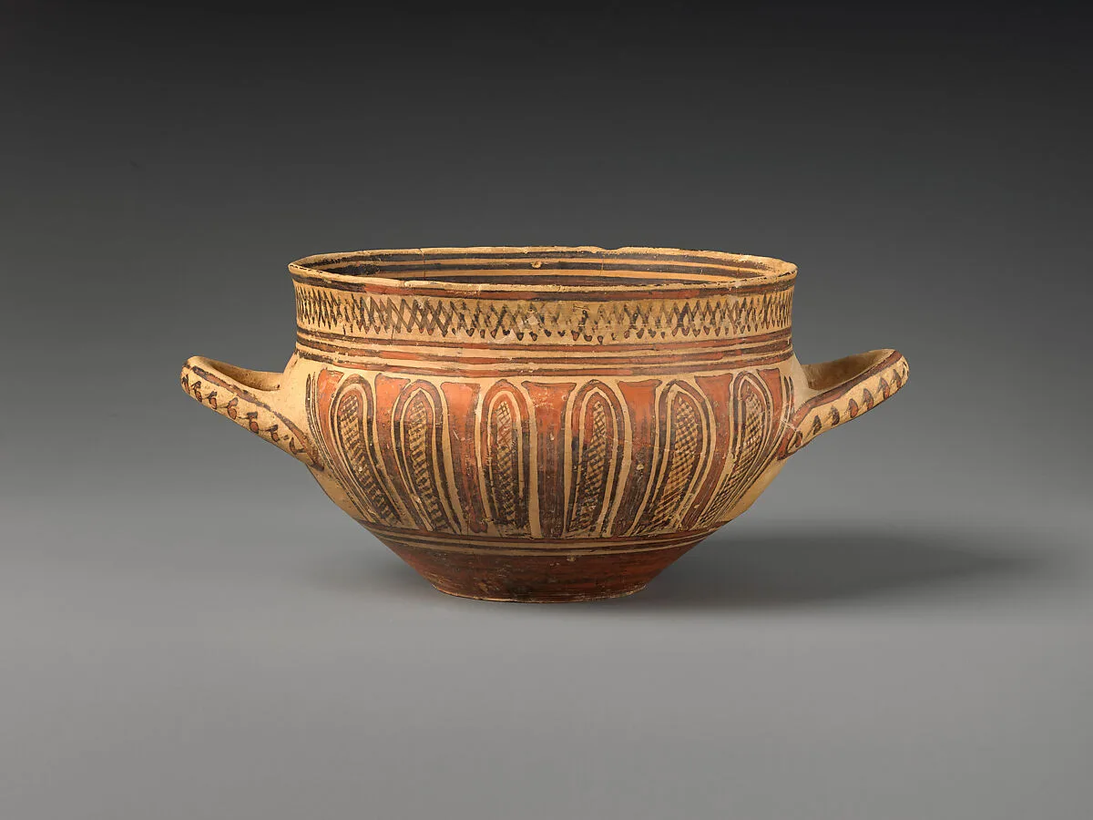 Terracotta skyphos (drinking cup with two handles) — Unknown