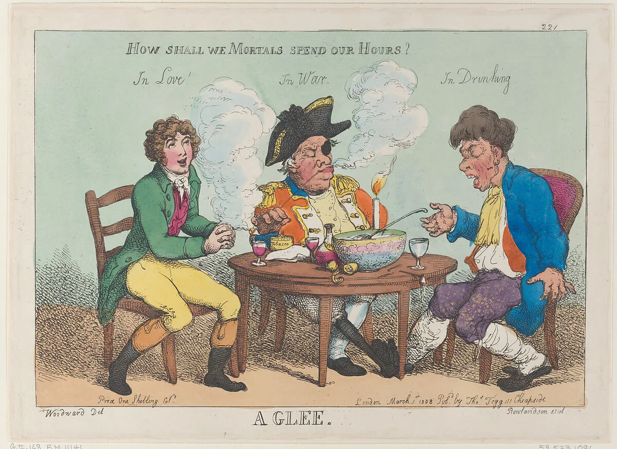 A Glee — George Murgatroyd Woodward|Thomas Tegg|Thomas Rowlandson
