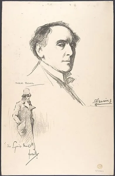 Portrait Head of the actor Sir Henry Irving, also shown full-length in costume — John Hassall|Charles A. Buchel|Sir Henry Irving