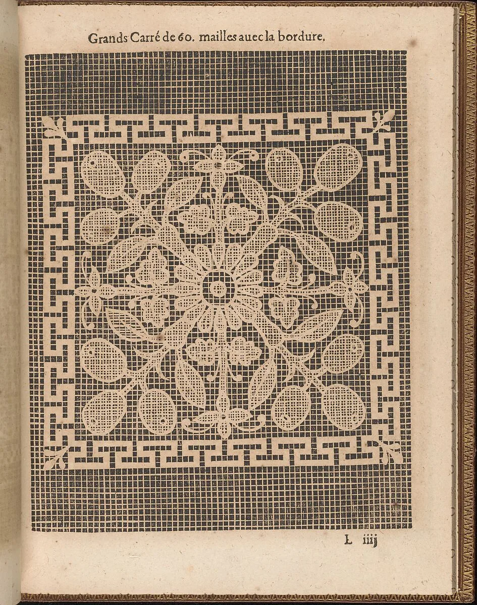 La Pratique de l'Aiguille, page 43 (recto) — Marie de Medici|Jean Le Clerc|Matthias Mignerak|Pierre Firens