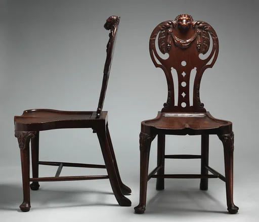 Pair of hall chairs