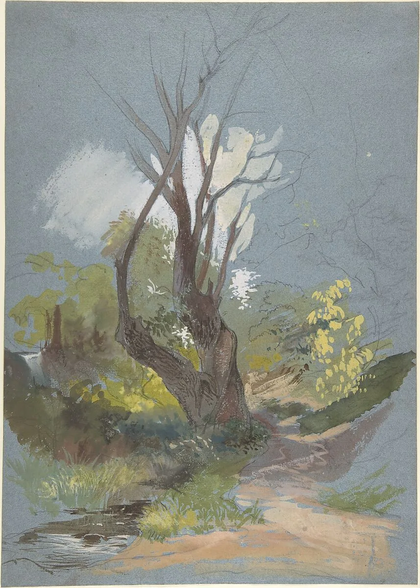 Mountain Path with a Tree — Friedrich Nerly