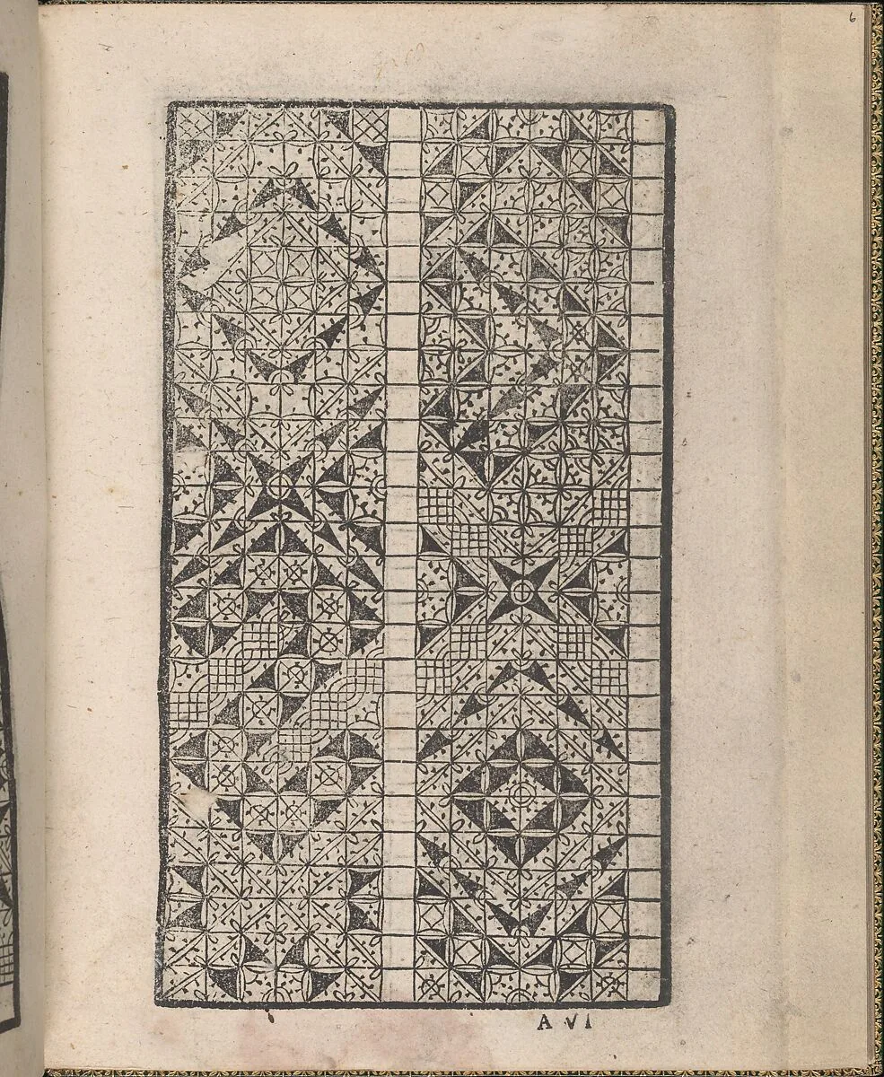 Ornamento delle belle & virtuose donne, page 4 (recto) — Matteo Pagano|Lloyd, Wallis & Lloyd