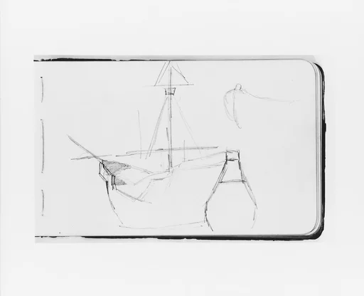 Sketch of a Ship for the Landing of Columbus (from Sketchbook)
