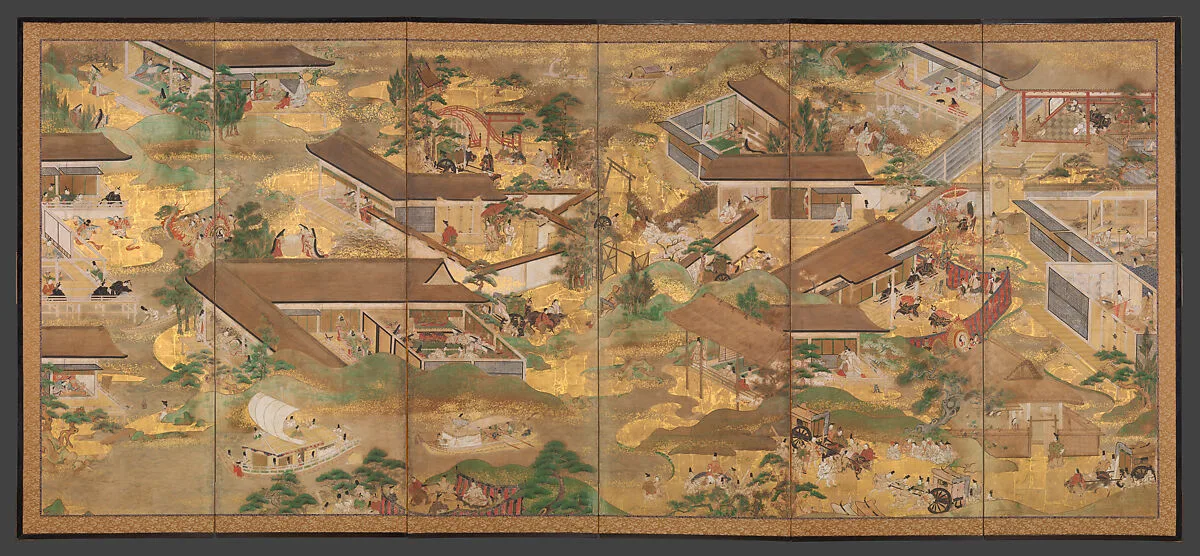 源氏物語図屏風|Fifty-Four Scenes from The Tale of Genji — Unknown