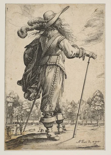 A Man Seen from the Back Leaning on a Croquet Mallet (Le Jouer de mail)