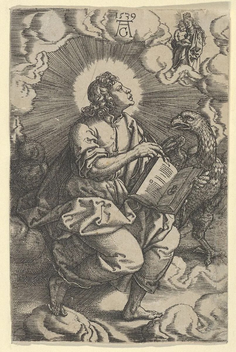 Saint John, from "The Four Evangelists" — Heinrich Aldegrever|Georg Pencz