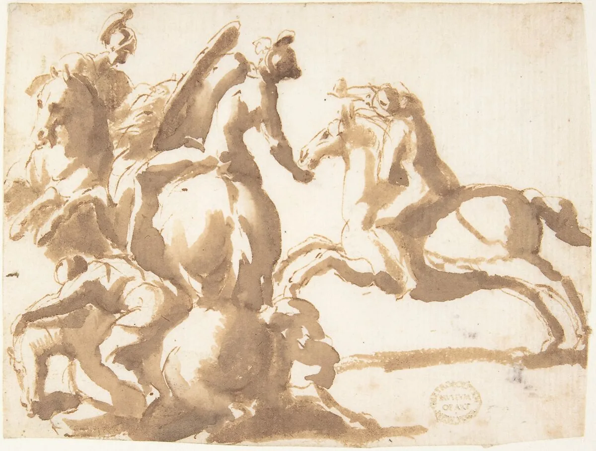 Four Horsemen in Battle — Francesco Allegrini