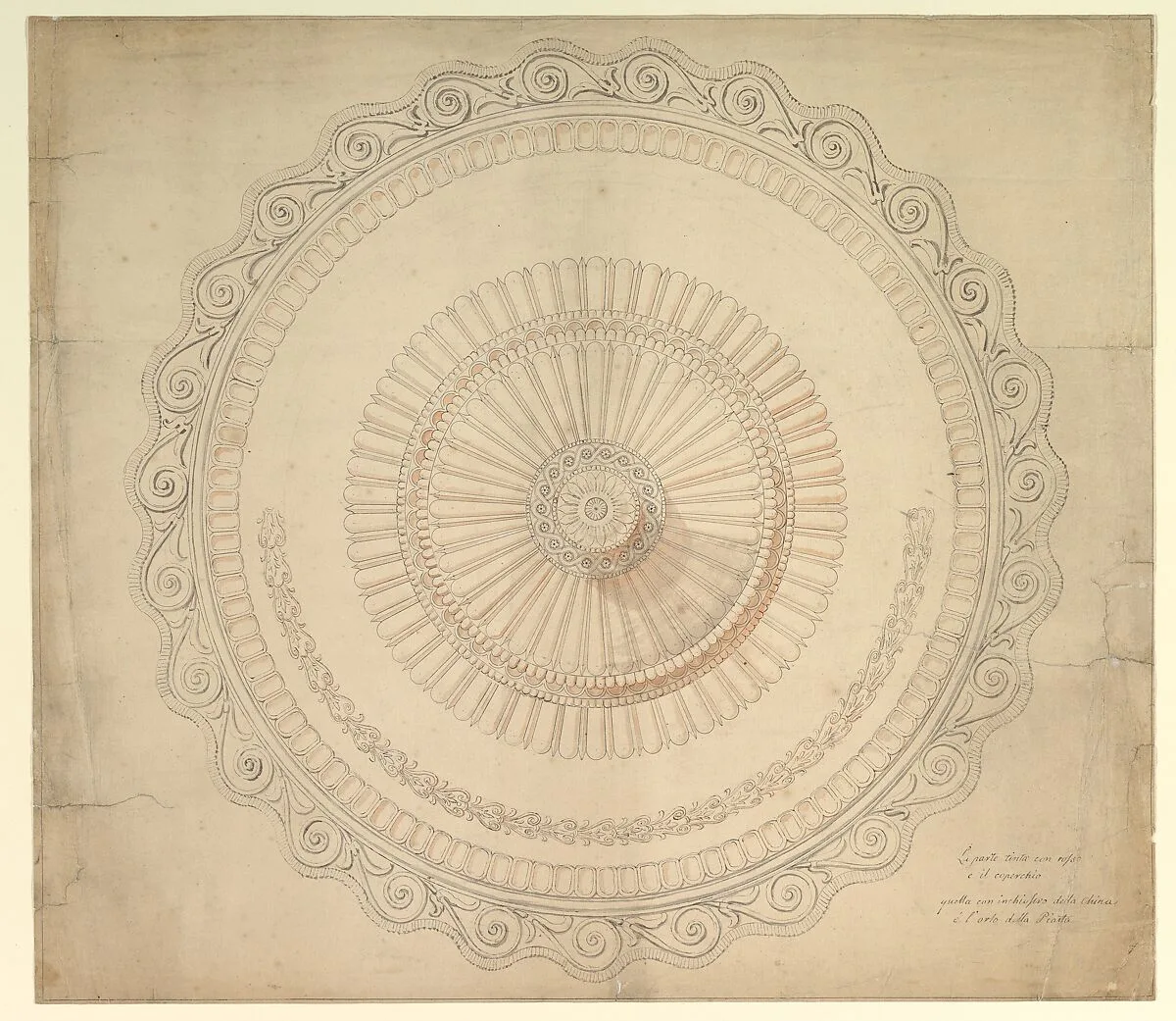 Design for a Porcelain Plate — Giovanni Larciani ("Master of the Kress Landscapes")
