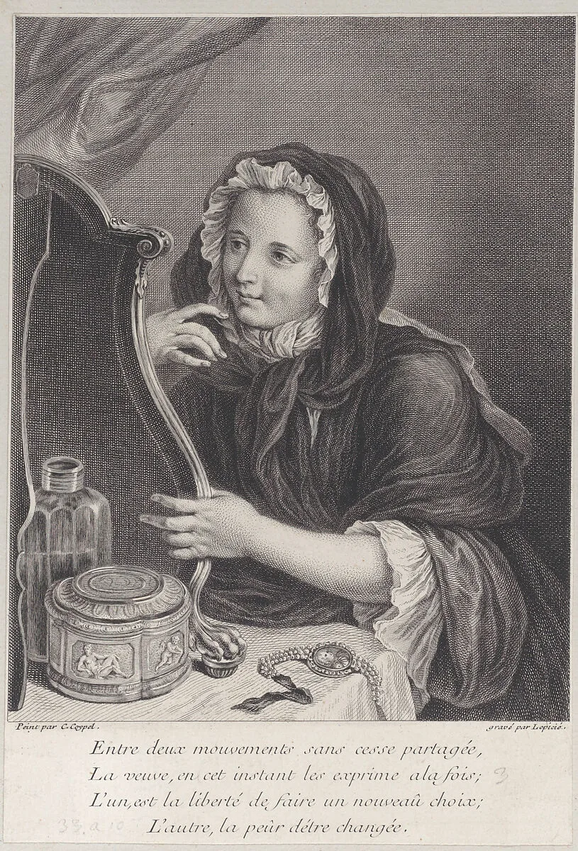 The Coquettish Widow — Bernard Lepicié|Charles Antoine Coypel