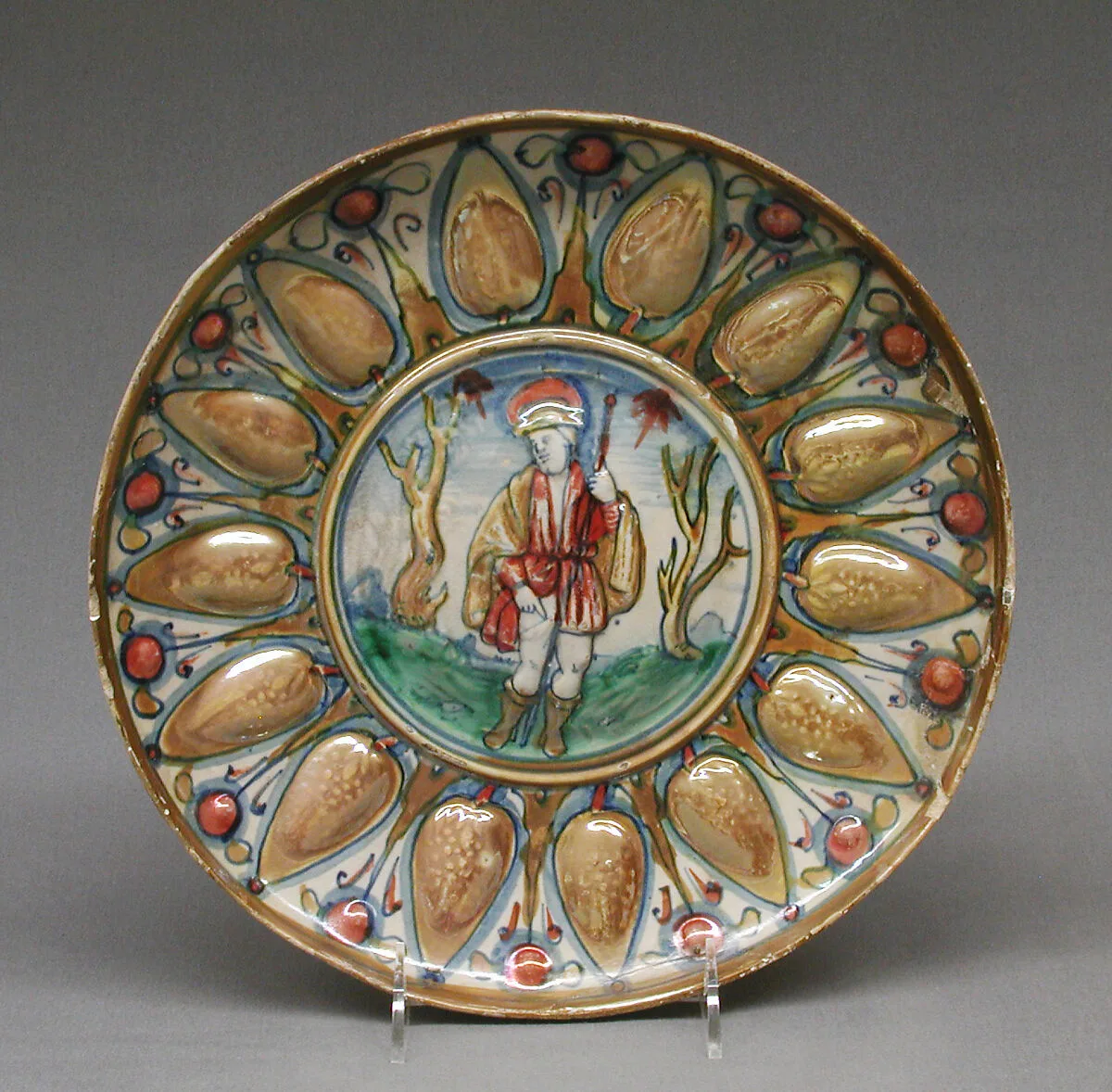 Dish with Saint Roche — Unknown