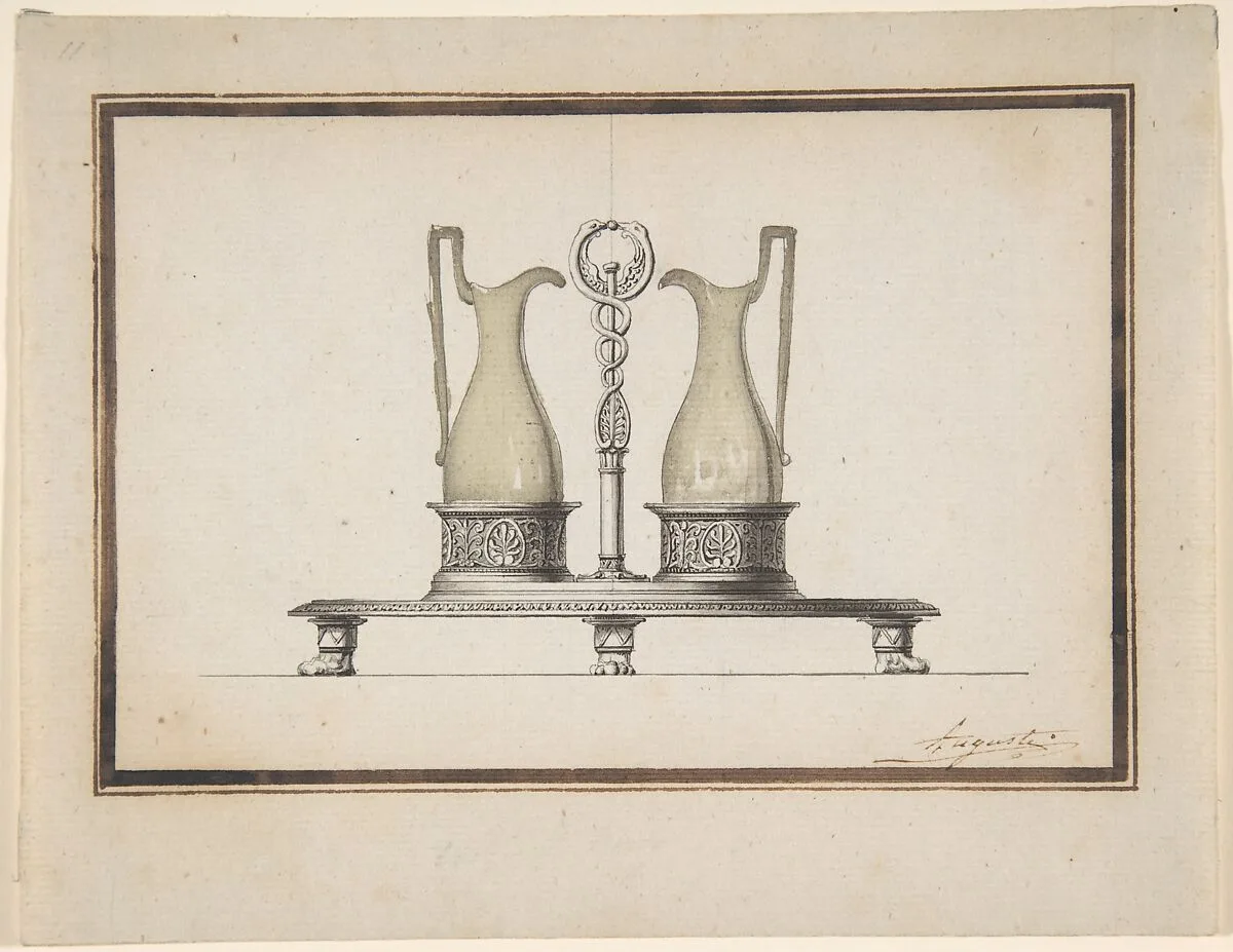 Design for a Cruet Frame — Henri Auguste