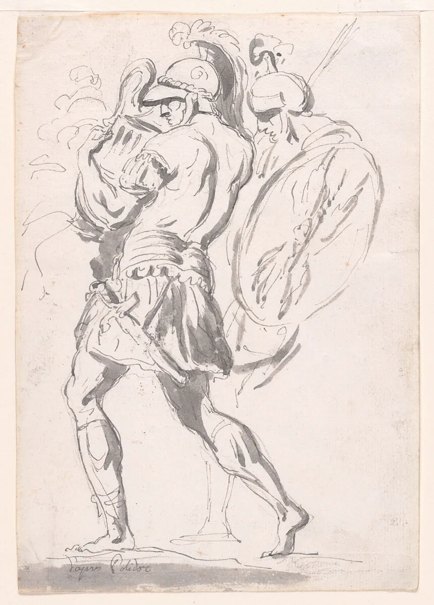 Two Roman Soldiers — Augustin Pajou