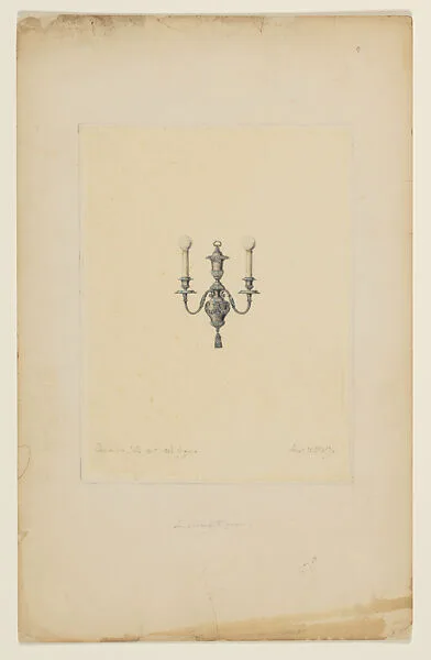 Design for sconce — Louis C. Tiffany|Tiffany Studios
