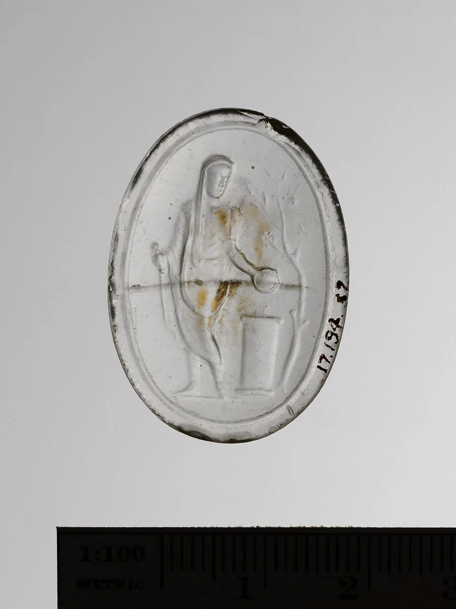 Colorless glass ring stone — Unknown