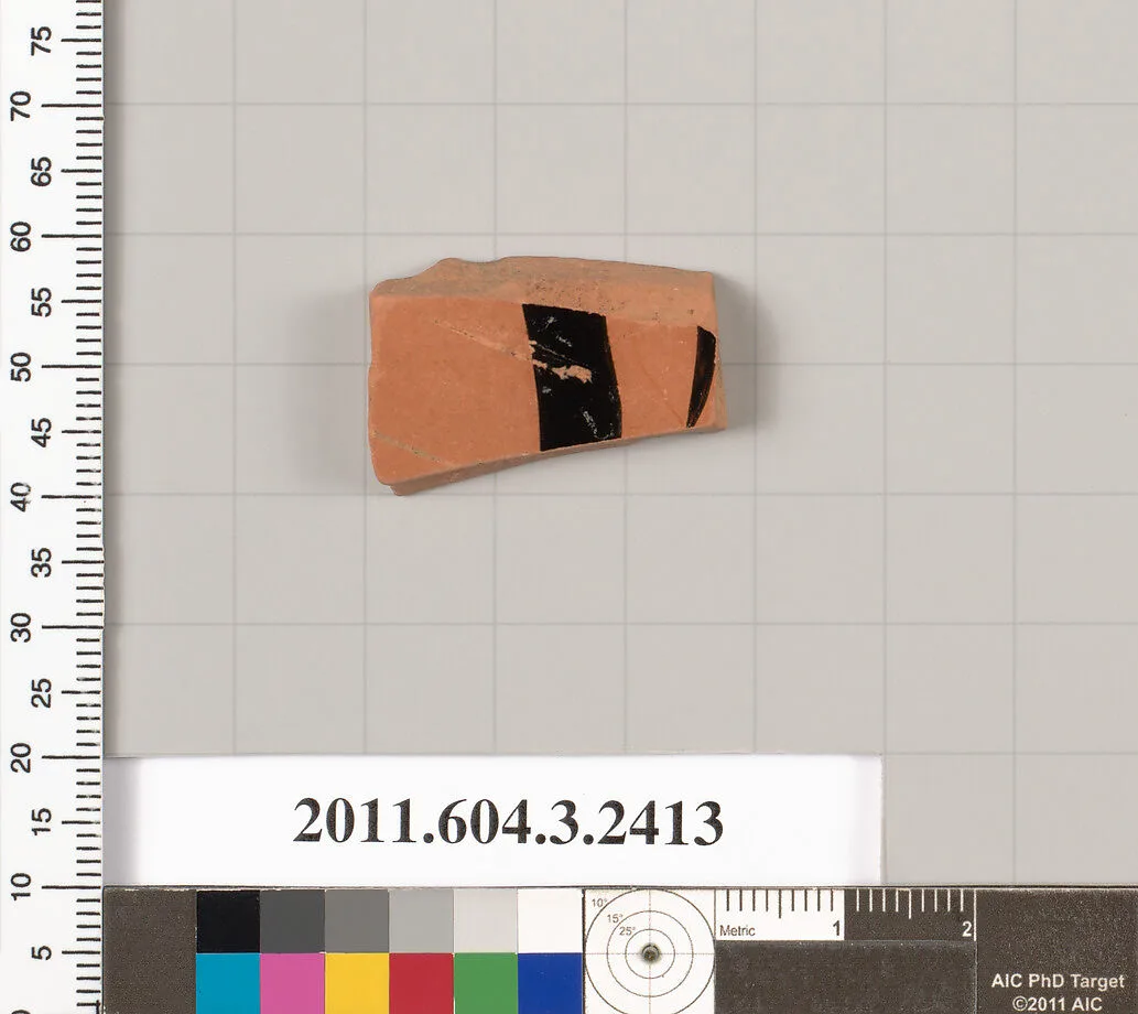 Terracotta fragment of a kylix: eye-cup (drinking cup) — Unknown
