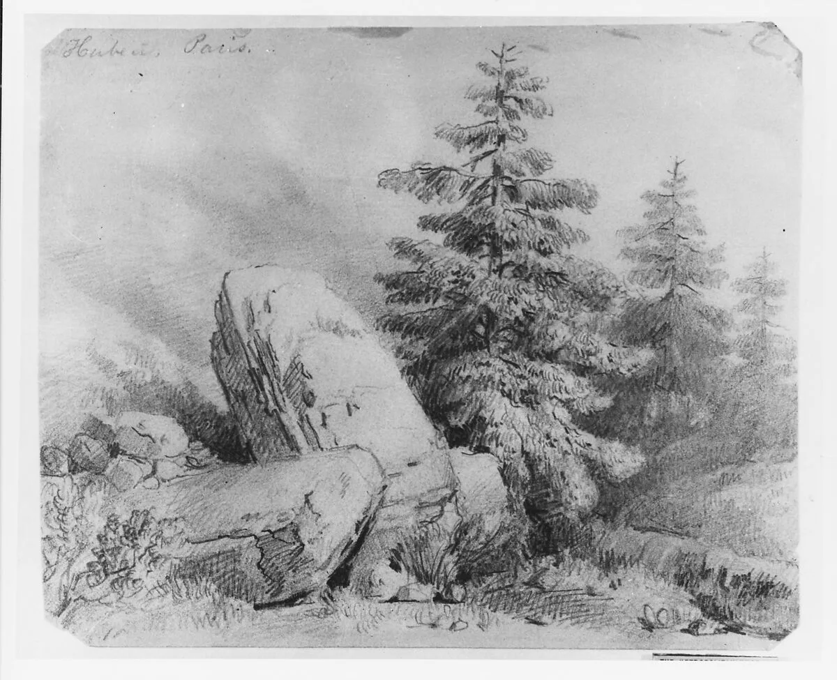 Landscape (from McGuire Scrapbook) — Charles Antoine Colomb Hubert (born Gengembre)
